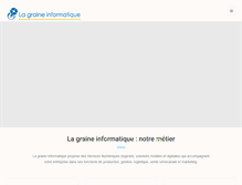 Tablet Screenshot of la-graine-informatique.fr